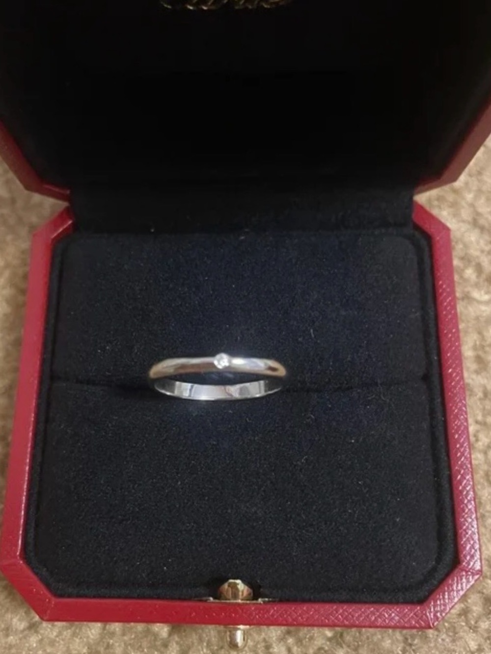 Cartier ballerine platinum ring size 56